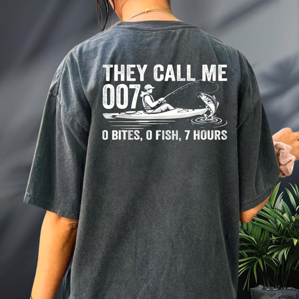 They Call Me 007 Funny Fishing Shirt | Back Print