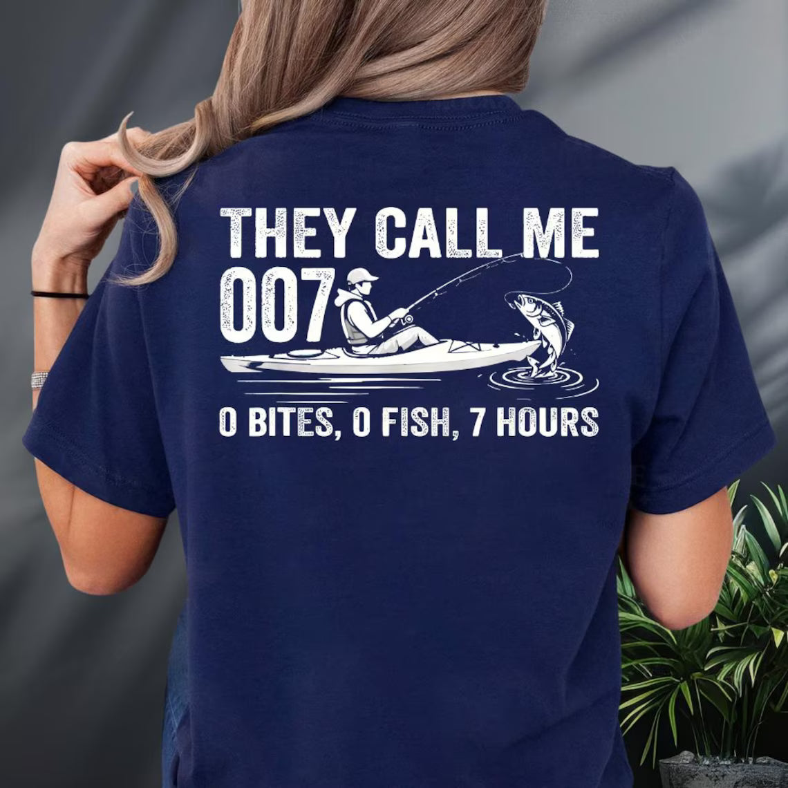 They Call Me 007 Funny Fishing Shirt | Back Print