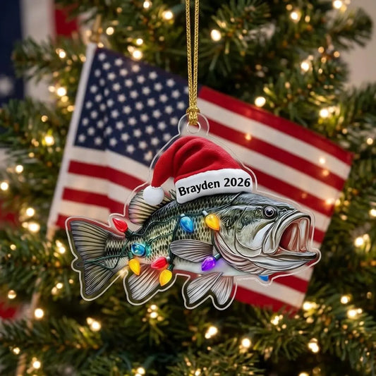 Personalized Fish Christmas Acrylic Ornament