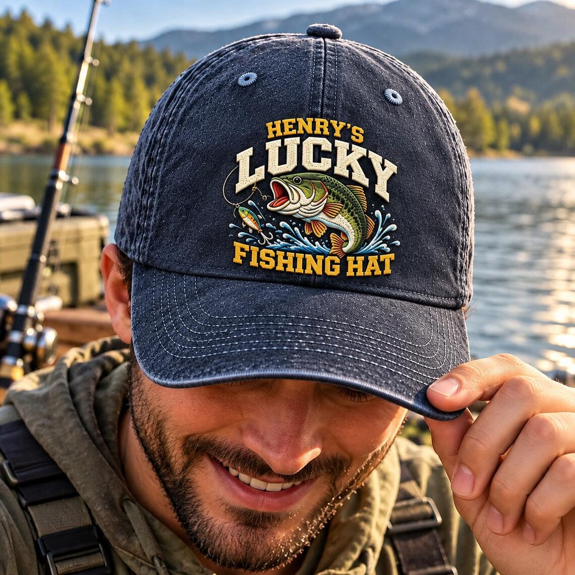 Personalized Fishing Embroidered Hat