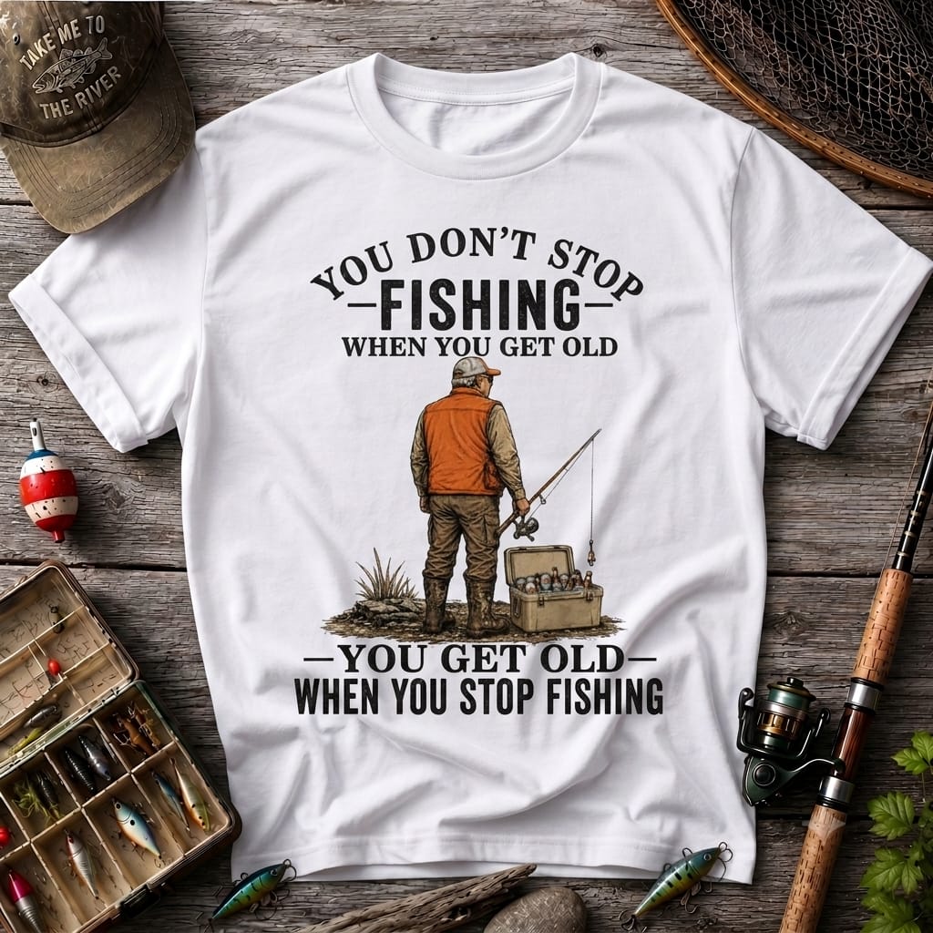 You Don't Stop Fishing When You Get Old T Shirt