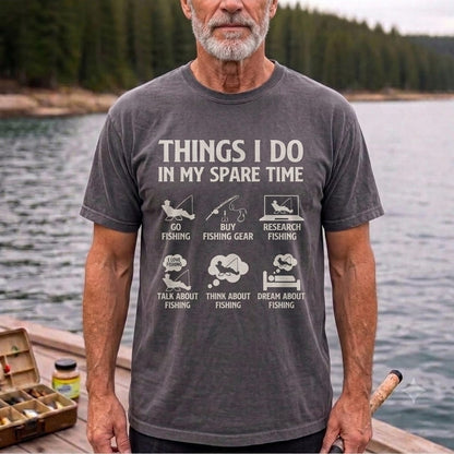Things I Do In My Spare Time Funny Fishing T Shirt