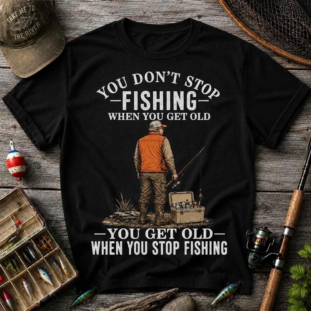 You Don't Stop Fishing When You Get Old T Shirt