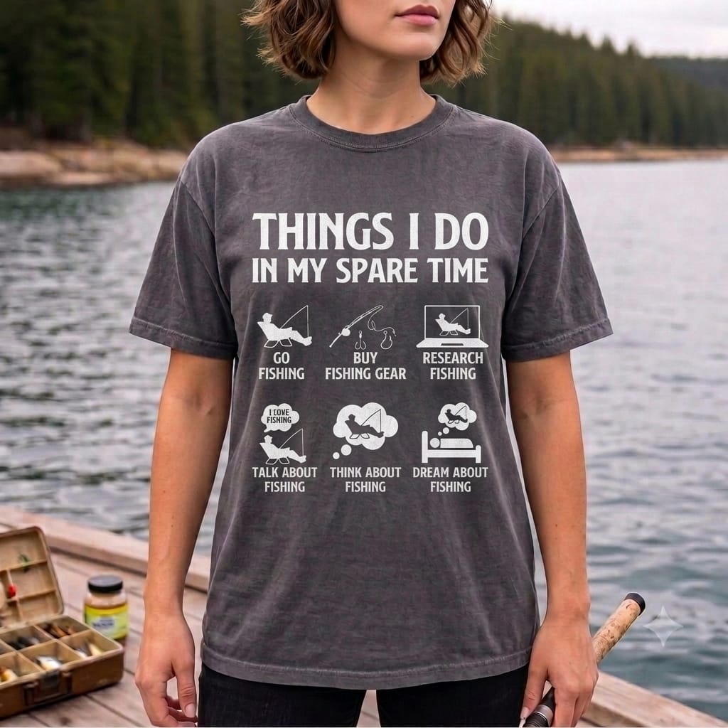 Things I Do In My Spare Time Funny Fishing T Shirt