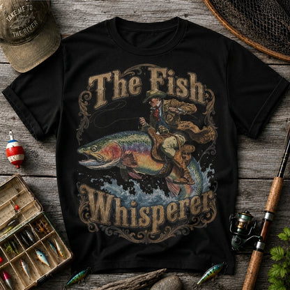 The Fish Whisperer Vintage Fishing T Shirt | Trout Angler Graphic Tee