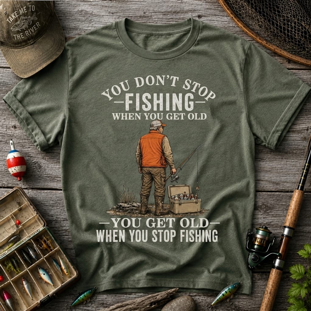 You Don't Stop Fishing When You Get Old T Shirt
