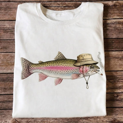 Funny Rainbow Trout Fishing T Shirt | Vintage Trout Graphic Tee