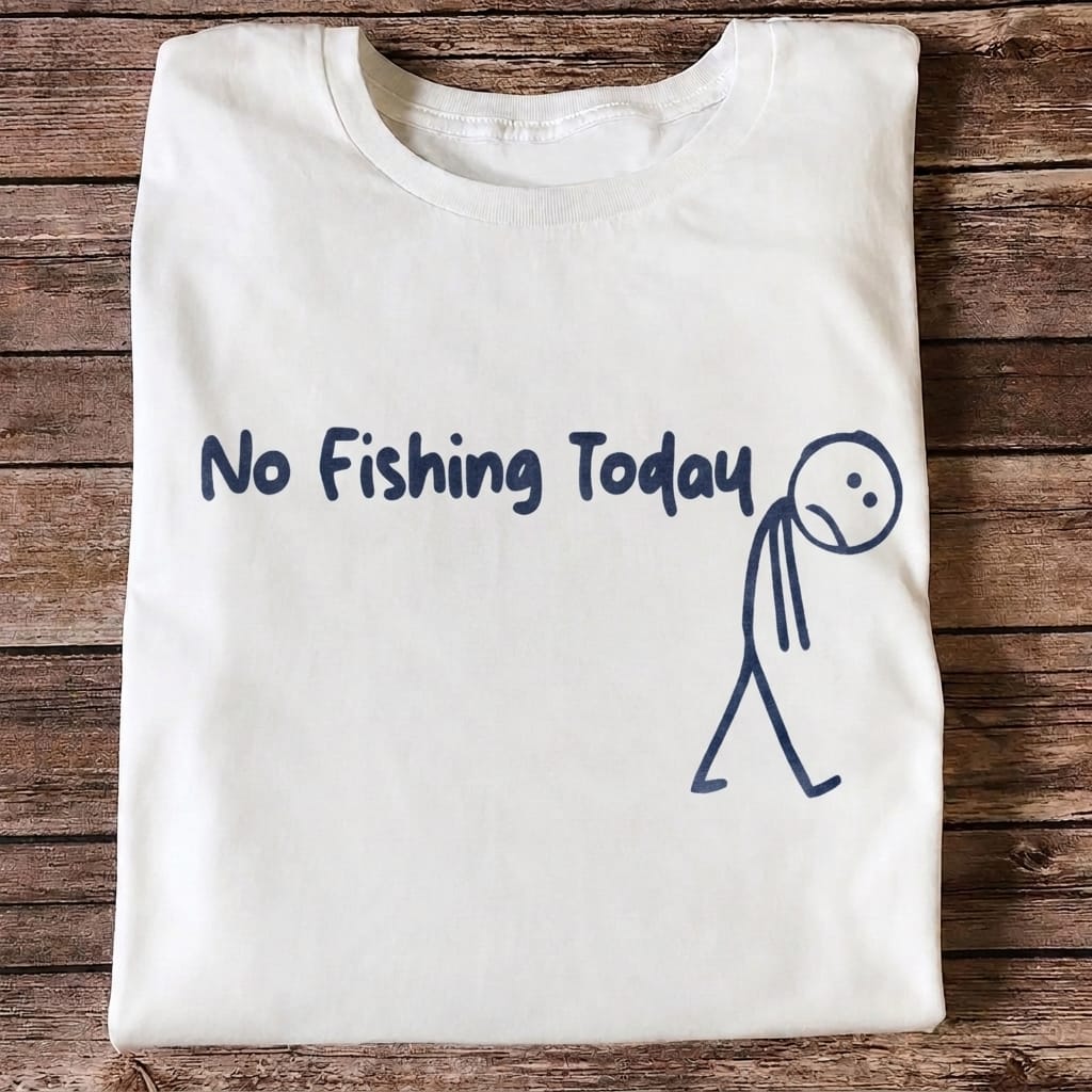 No Fishing Today Funny Fishing T Shirt | Fisherman Graphic Tee
