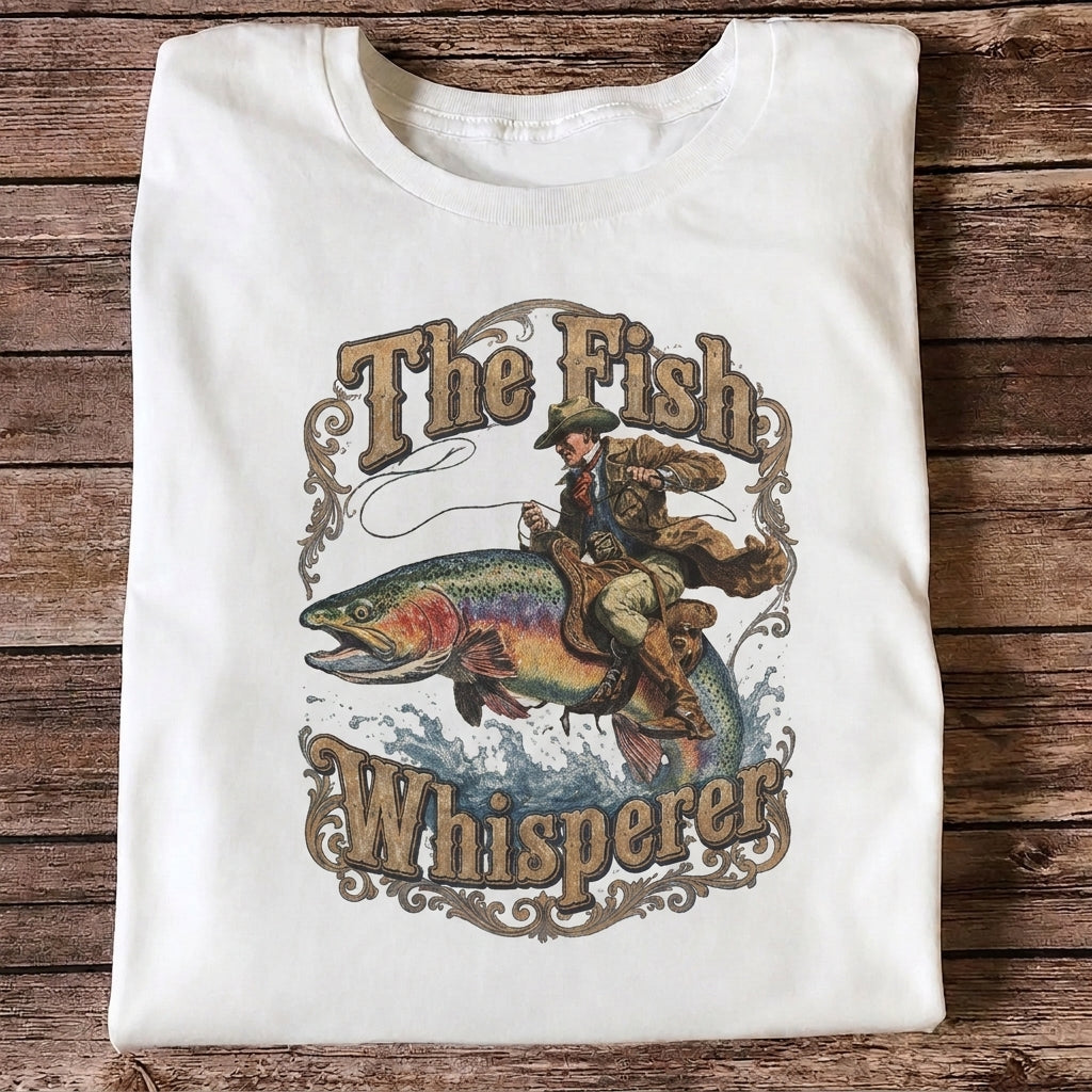 The Fish Whisperer Vintage Fishing T Shirt | Trout Angler Graphic Tee