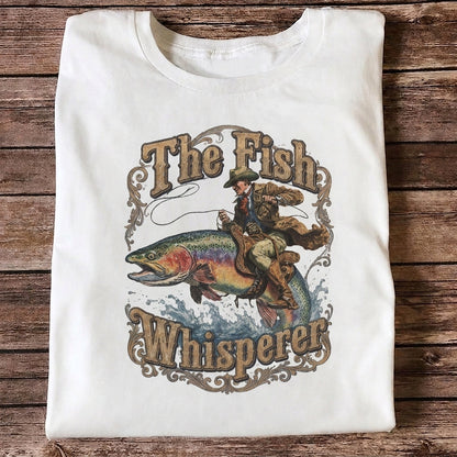 The Fish Whisperer Vintage Fishing T Shirt | Trout Angler Graphic Tee