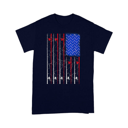 American US Flag Fishing Rod Shirt, Fisherman Gift D06 NPQ151- Premium T-shirt