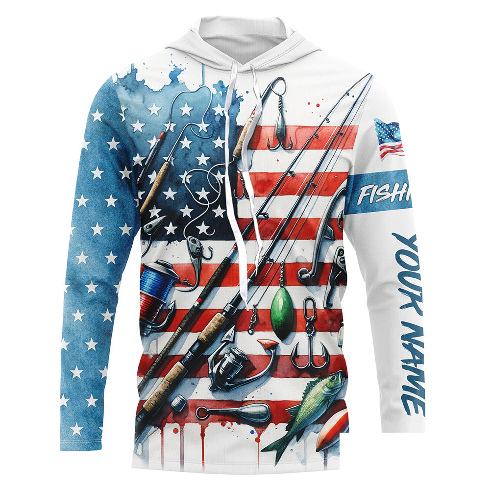 American Flag UV Protection Fishing Shirt Fishing Jersey For Fisherman A52