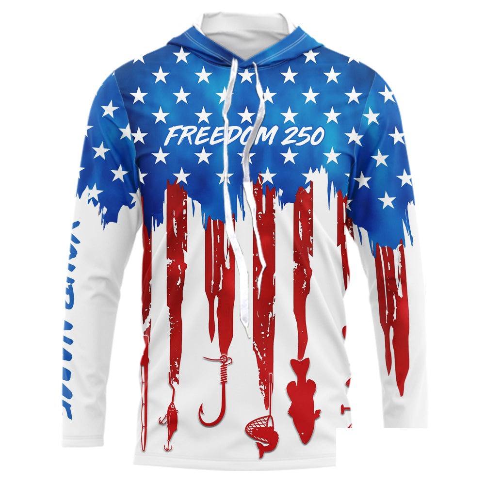 American Freedom 250 UV protection fishing shirt fishing jersey for fisherman