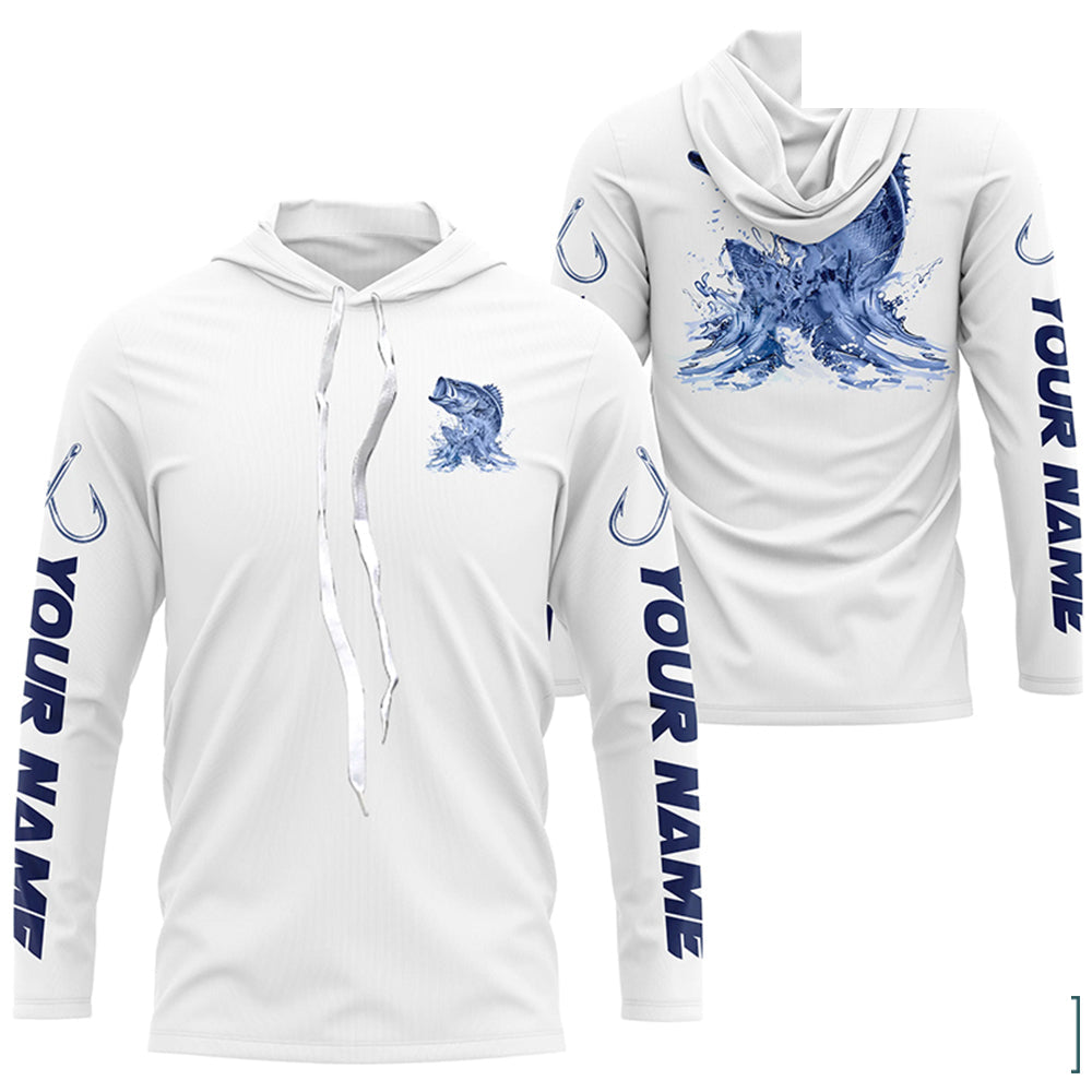 Personalized Largemouth Bass Long Sleeve Performance Fishing Shirts, Bass Fishing Jersey IPHW6407