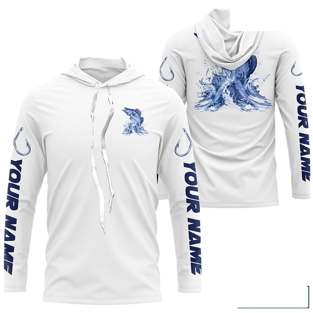 Personalized Walleye Long Sleeve Performance Fishing Shirts, Walleye Fishing Jersey IPHW6408