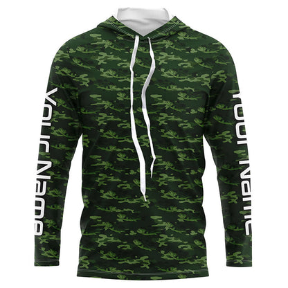 Largemouth Bass Fishing Camo Custom Long Sleeve Fishing Shirts, Bass Tournament Shirt IPHW5781