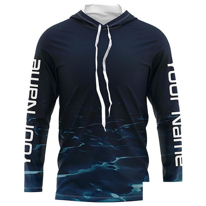 Underwater Background Long Sleeve Uv Protection Fishing Shirts, Personalized Fishing Jersey IPHW7191