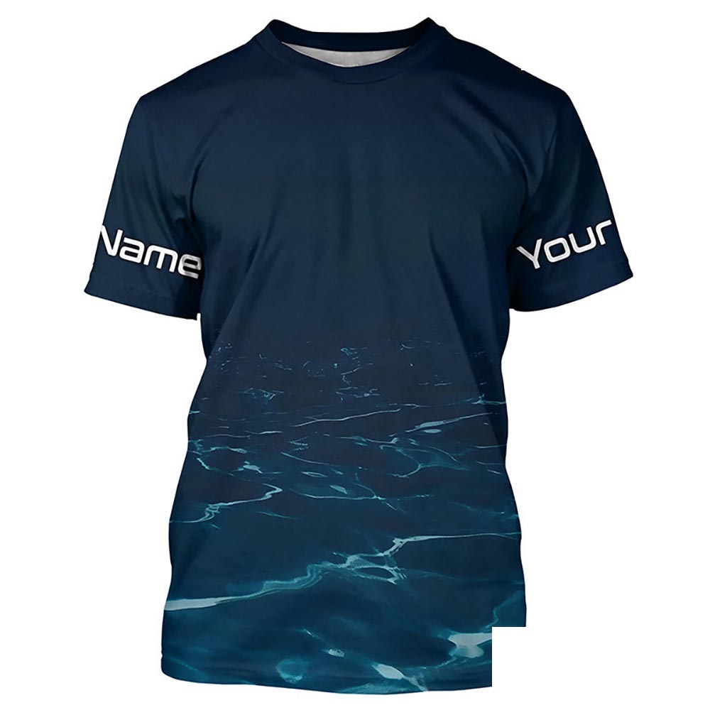 Underwater Background Long Sleeve Uv Protection Fishing Shirts, Personalized Fishing Jersey IPHW7191