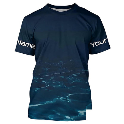Underwater Background Long Sleeve Uv Protection Fishing Shirts, Personalized Fishing Jersey IPHW7191
