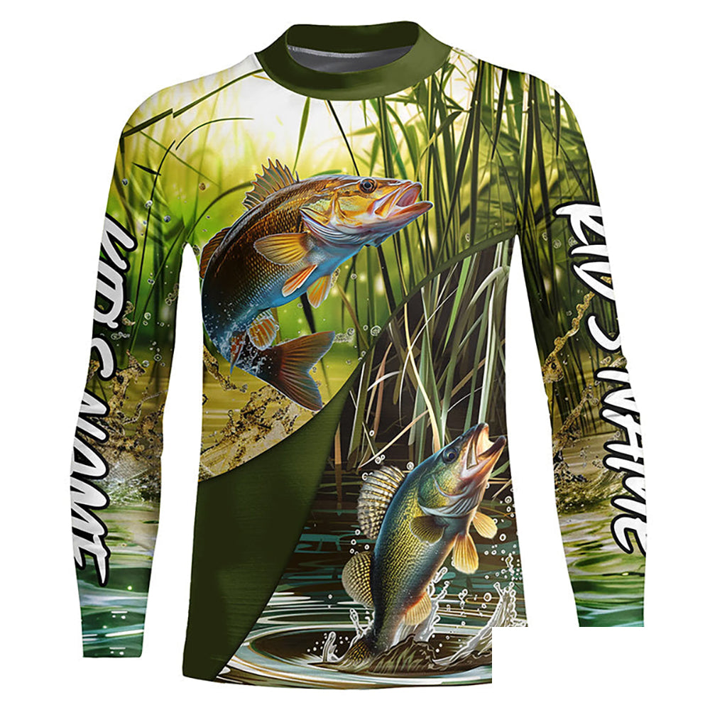 Walleye Fishing Custom 3D All Over  Printed Shirts, Walleye Tournament Fishing Shirts Gift Ideas IPHW6650