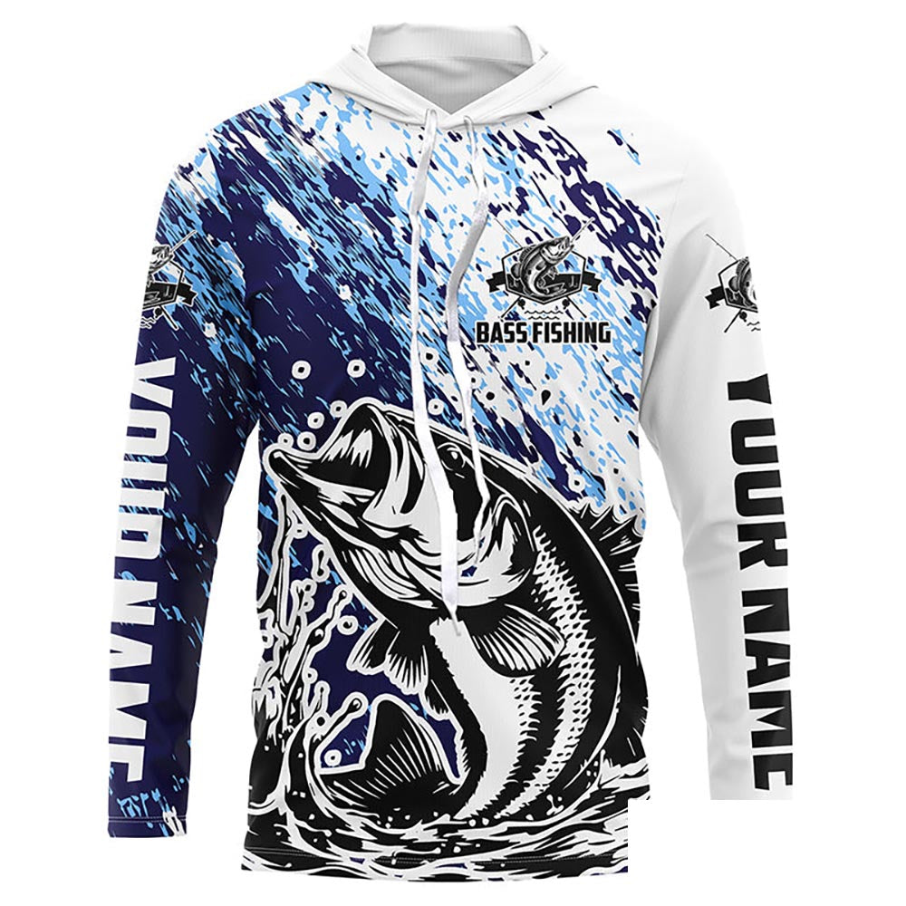 Custom Bass Fishing Jerseys, Largemouth Bass Tournament Long Sleeve Fishing Shirts IPHW5790