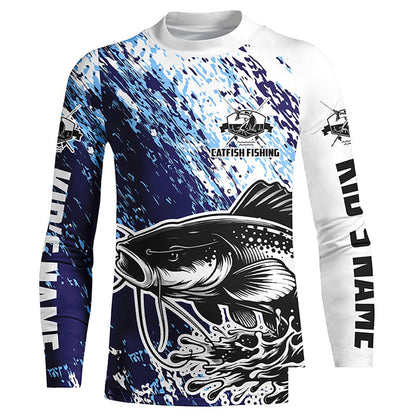 Personalized Catfish Long Sleeve Tournament Fishing Shirts, Catfish Fishing Jerseys Fishing Gifts IPHW5650