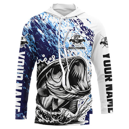 Personalized Bass Long Sleeve Tournament Fishing Shirts, Bass Fishing Jerseys Fishing Gifts IPHW5652