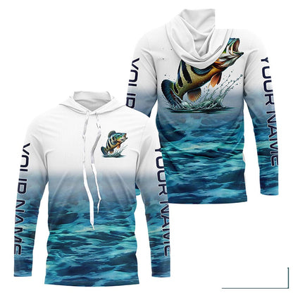 Personalized Peacock Bass Long Sleeve Performance Fishing Shirts, Peacock Bass Fishing Jerseys IPHW6002