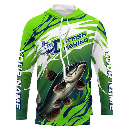 Catfish Fishing Custom Long Sleeve Fishing Shirts, Catfish Fishing Tournament Shirts Fishing Jerseys IPHW7182
