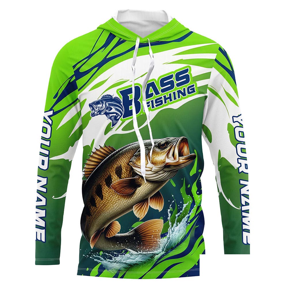Smallmouth Bass Fishing Custom Fishing Shirts, Bass Fishing Tournament Shirts Fishing Jerseys IPHW7185