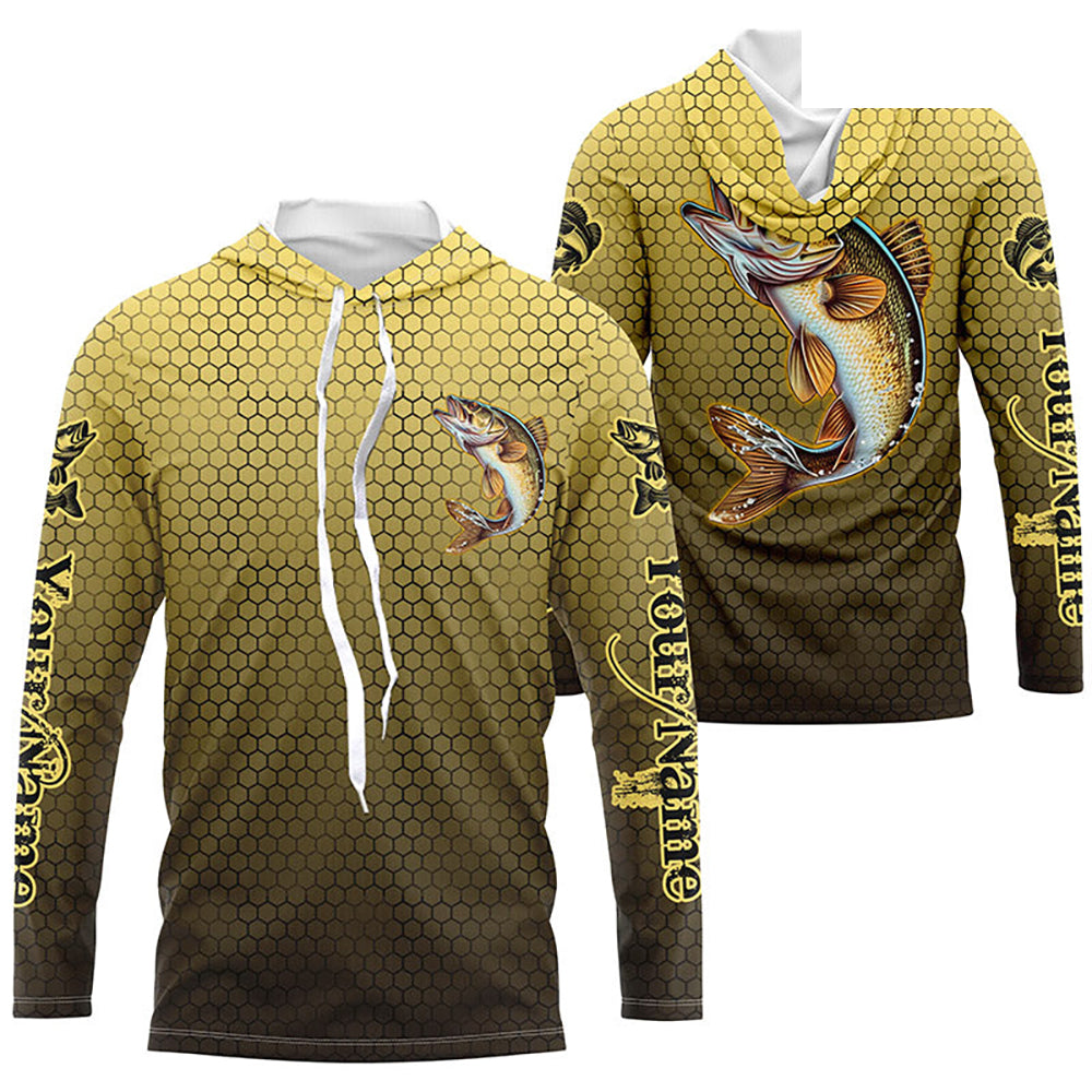 Personalized Walleye Fishing Jerseys, Walleye Tournament Fishing Shirts IPHW5718