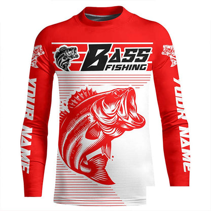 Custom Bass Fishing Jerseys, Largemouth Bass Long Sleeve Uv Protection Fishing Shirts IPHW5757