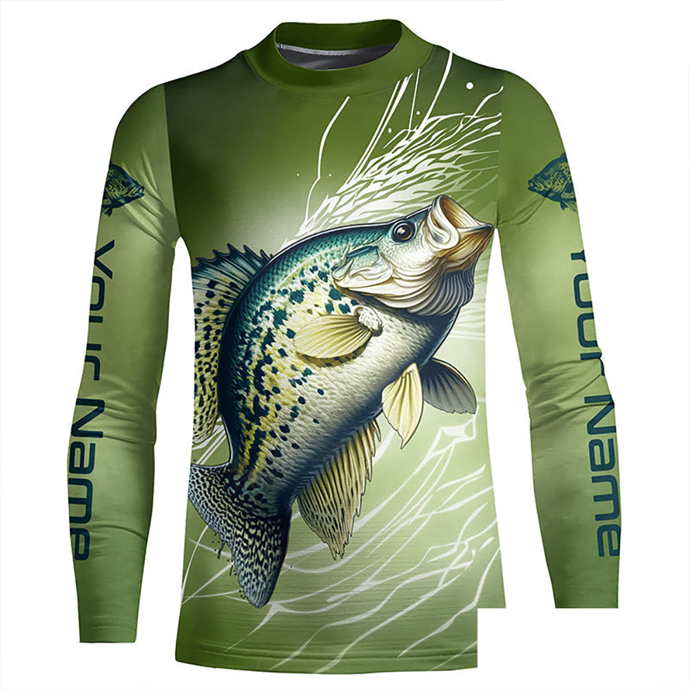 Crappie Fishing Custom Long Sleeve Tournament Shirts, Crappie Skin Fishing Jerseys IPHW6375