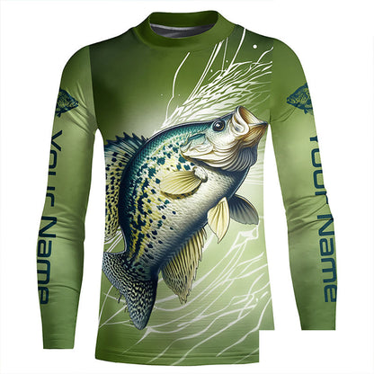 Crappie Fishing Custom Long Sleeve Tournament Shirts, Crappie Skin Fishing Jerseys IPHW6375