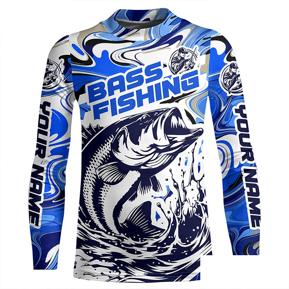 Personalized Bass Fishing Tournament Long Sleeve Fishing Shirts,Bass Fishing Jerseys IPHW5787