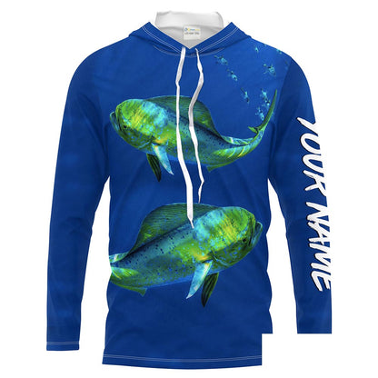 Mahi Mahi Fishing Custom men Long sleeve performance Fishing Shirts, Mahi Mahi Tournement Fishing Shirts - HPW141