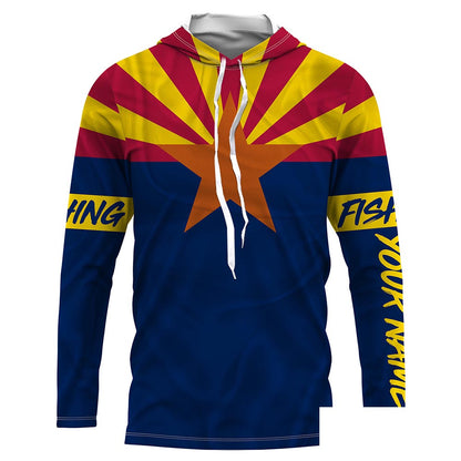 Arizona fishing flag Custom name fishing jerseys | Long sleeve, Long Sleeve Hooded NPQ773