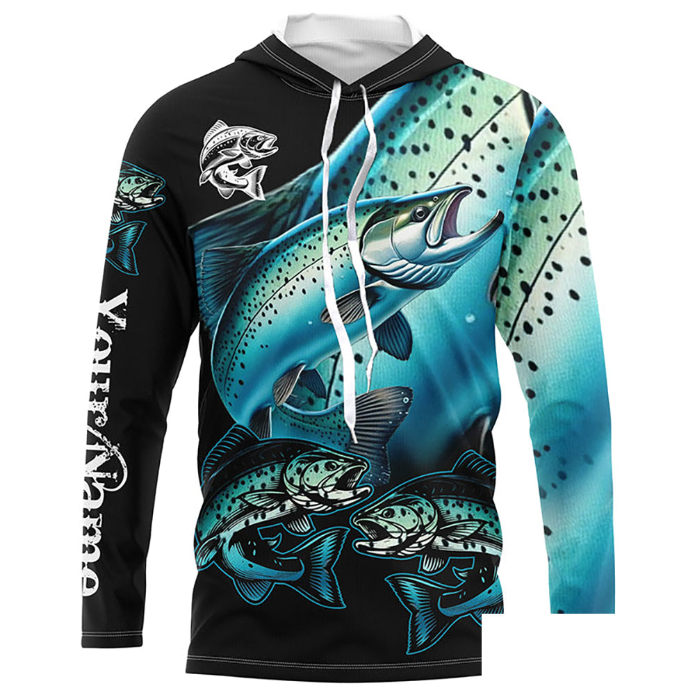 Chinook salmon (King salmon) Fishing Custom name Long sleeve, Long Sleeve Hooded NPQ954