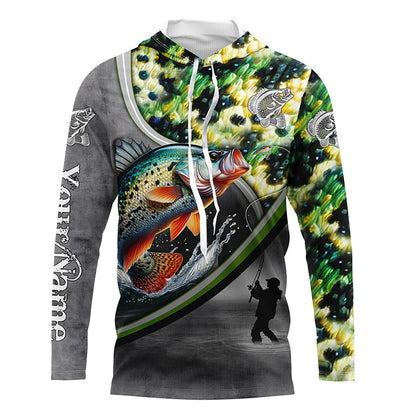 Crappie fishing scales personalized crappie fishing shirts, custom Long sleeve, Long Sleeve Hooded NPQ691