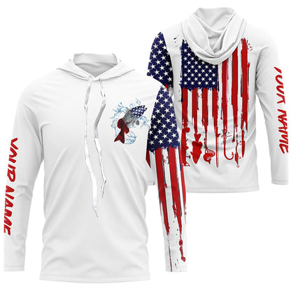 Redfish red drum fishing American flag long sleeve shirt personalized patriotic Shirts for mens, women NQS5484
