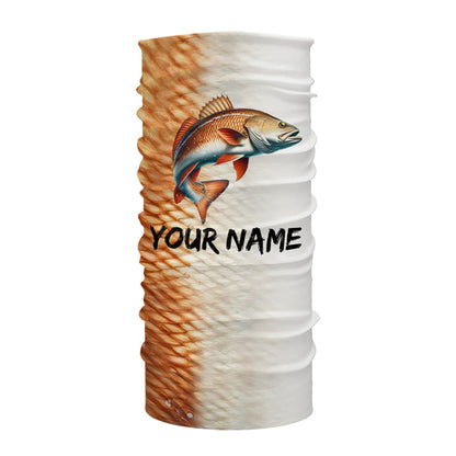 Personalized Red Scales Performance Redfish Long Sleeve Fishing Shirts, Redfish fishing jerseys NQS10239